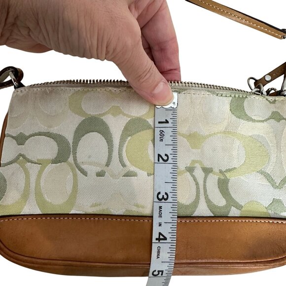 Coach Y2K OPTIC Green Signature Canvas Mini Bag + Free Coach Leather Extender - Picture 13 of 15